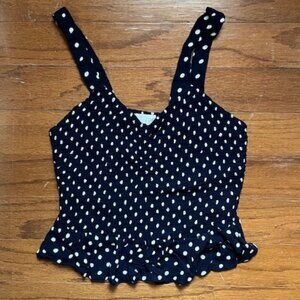 LOFT Polka Dot Peblum Tank